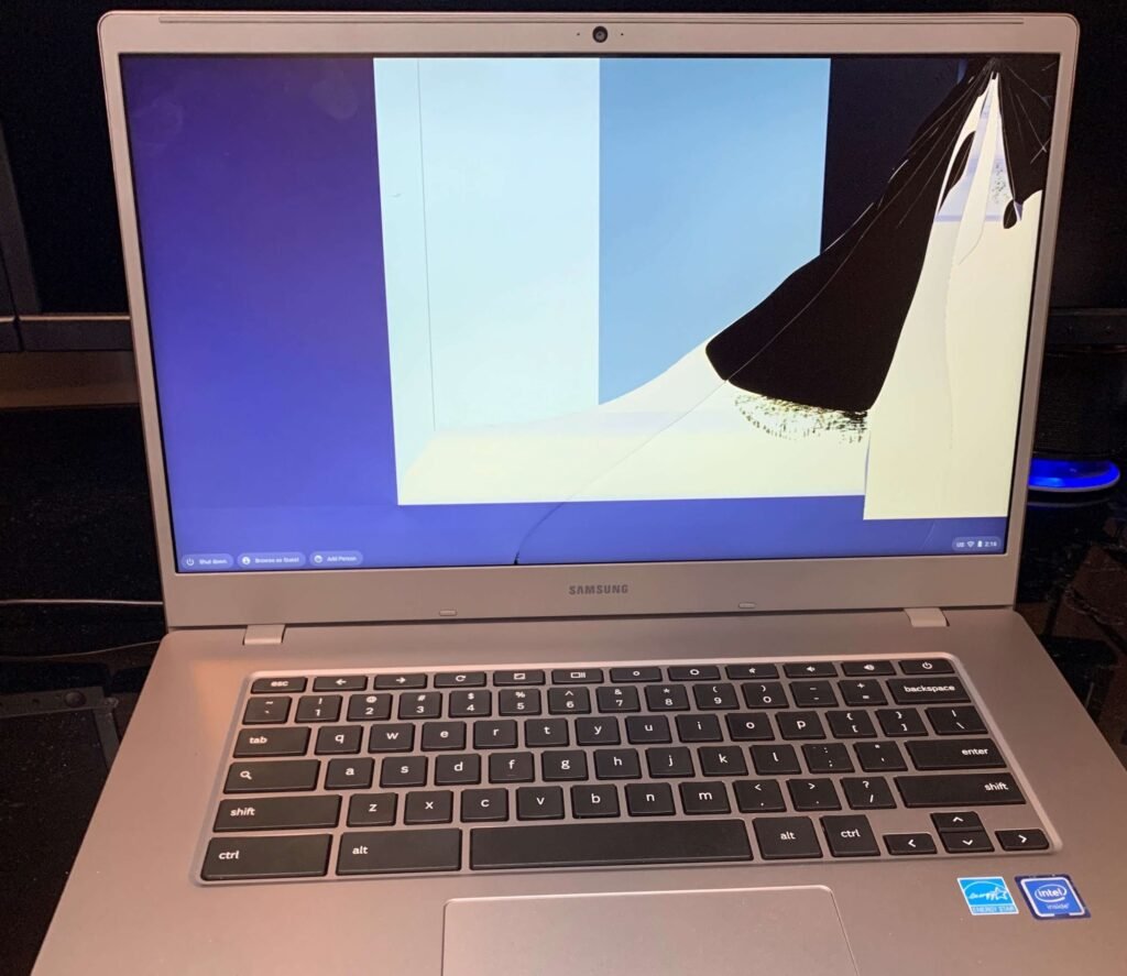cracked Laptop Screen